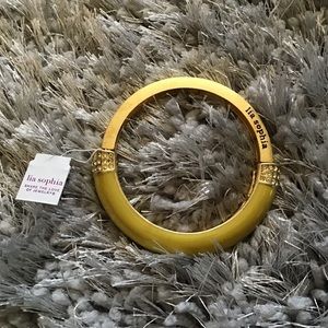 NWT Lia Sophia Yellow Enamel Stretch Bracelet